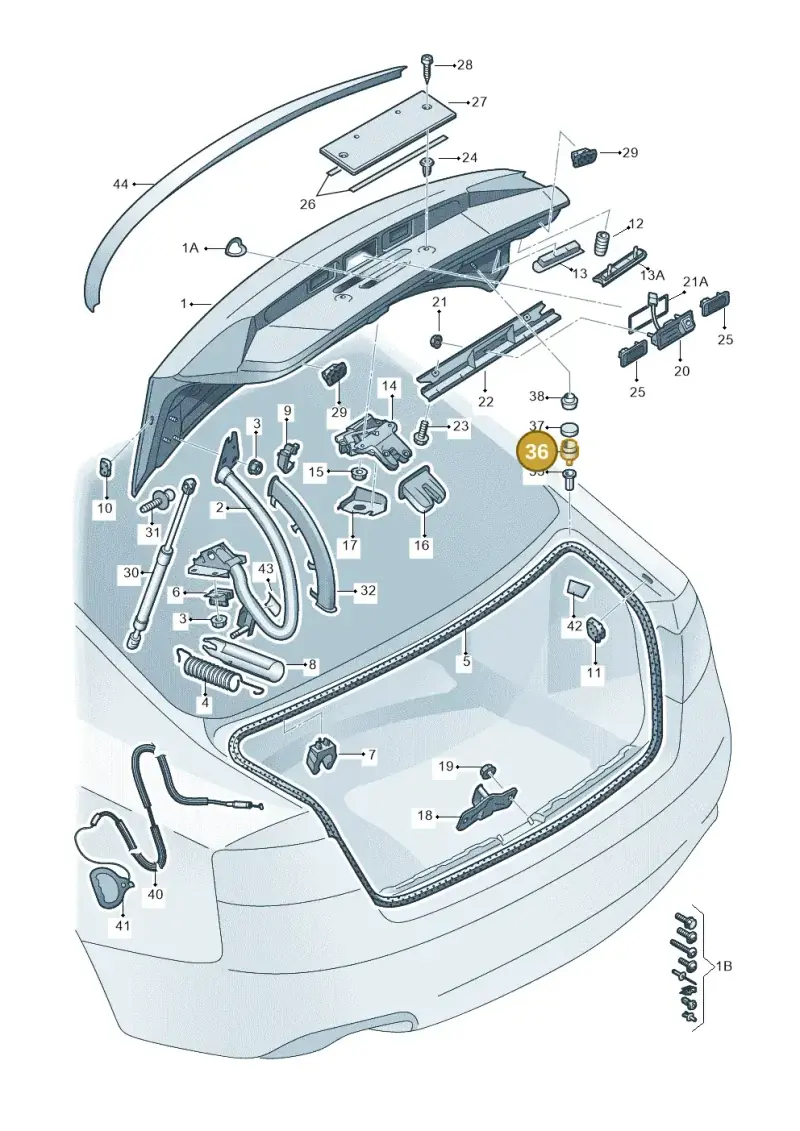 4G5827489 — Audi A5 Sportback (2011-2017) diagram 620827000, position 36