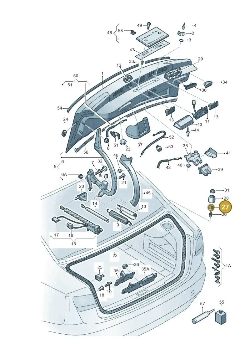 4G5827489 — Audi A6 2.0 tdi (2010-2015) diagram 717827000, position 27