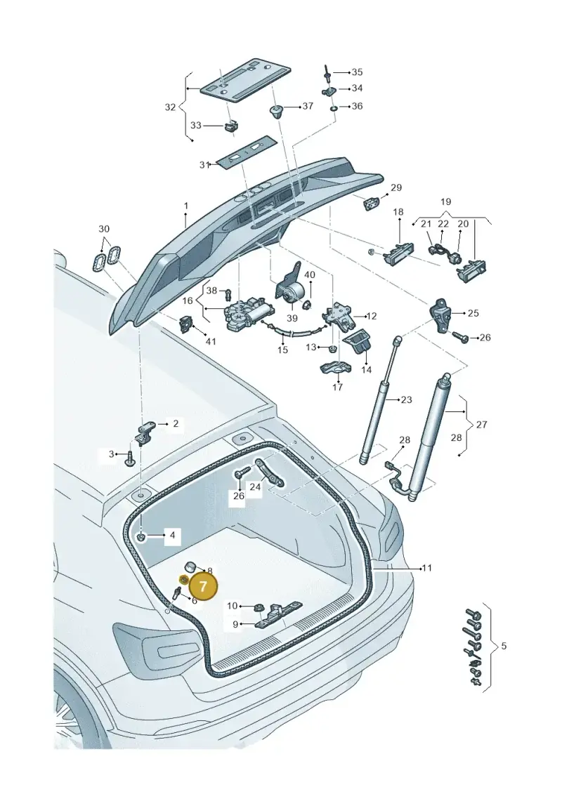 4G5827489 — Audi Q2 (2016-2025) diagram 803827000, position 7