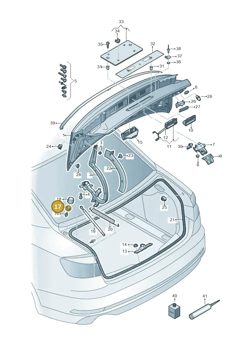 4G5827489 — Audi RS5 Sportback (2017-2025) diagram 897827000, position 17