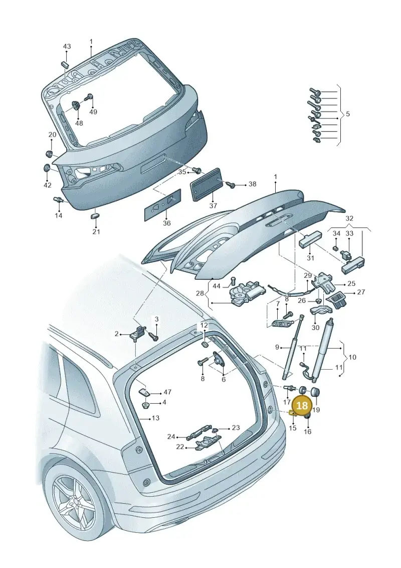 4G5827489A — Audi Q5 qu. 2.0 (2018-) diagram 428827000, position 18