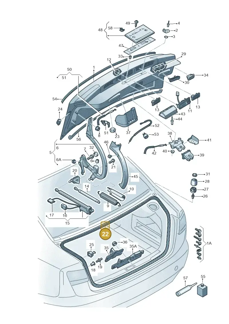4G5827705D — Audi A6 2.0 tdi (2010-2015) diagram 717827000, position 22