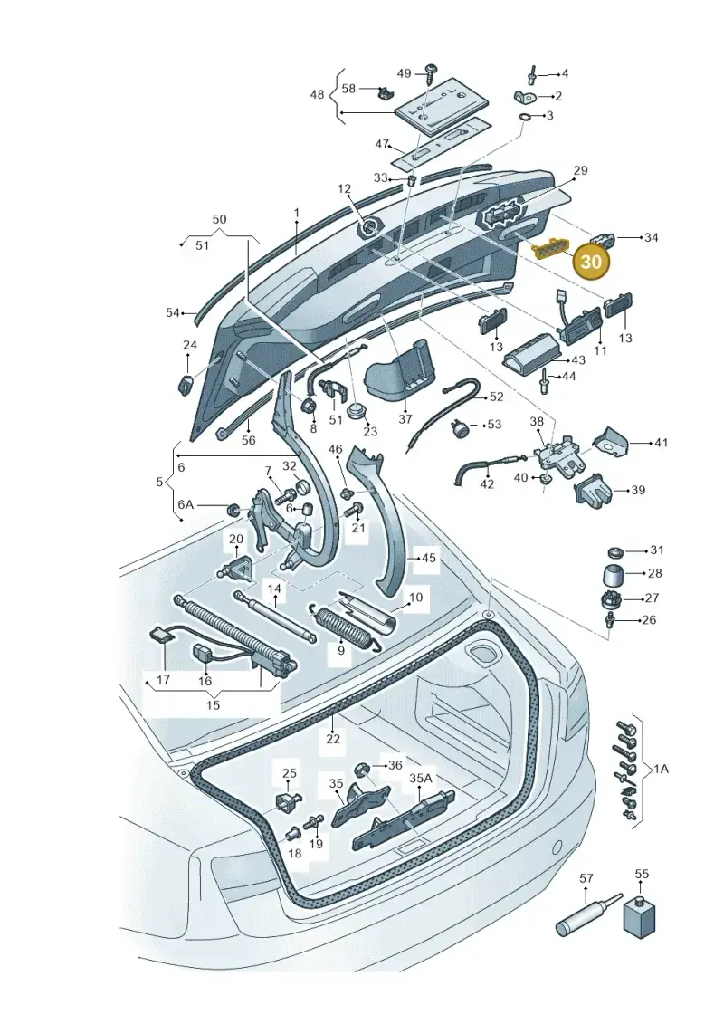 4G5827797 — Audi A6 2.0 tdi (2010-2015) diagram 717827000, position 30