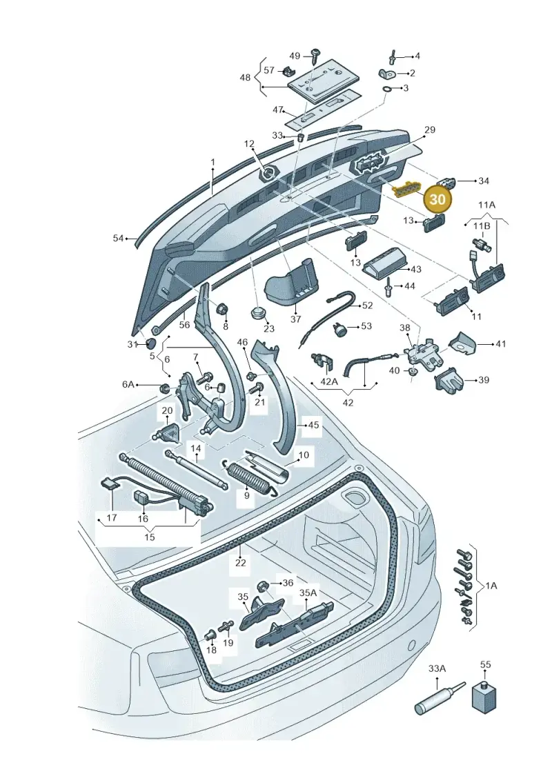 4G5827797 — Audi A6 (2014-2018) diagram 798827000, position 30