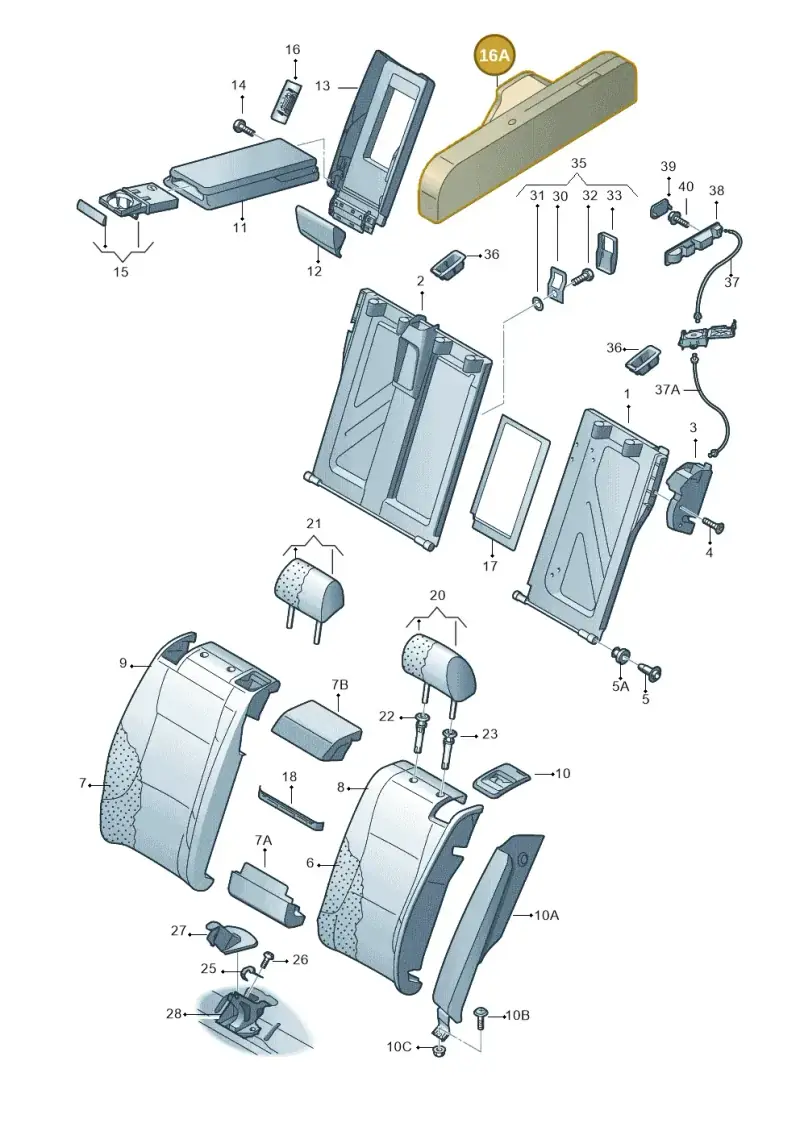 4G5885215 — Audi Q3 quattro (2011-2015) diagram 711885700, position 16A