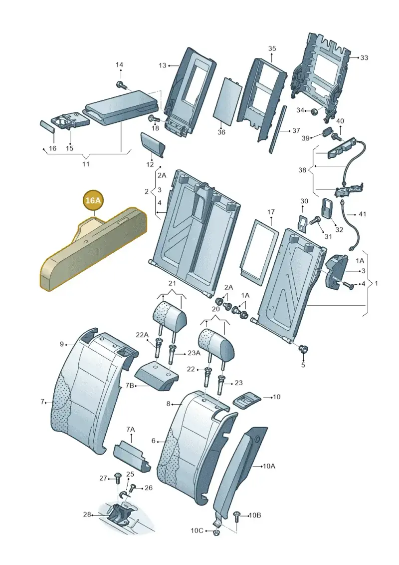 4G5885215 — Audi A6 (2014-2018) diagram 758885700, position 16A