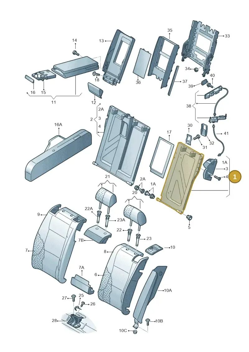 4G5885501A44H — Audi A6 (2014-2018) diagram 758885700, position 1