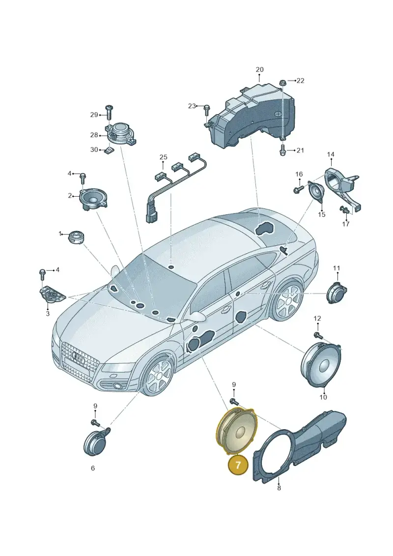 4G8035299 — Audi A7 Sportback (2014-2018) diagram 788035350, position 7