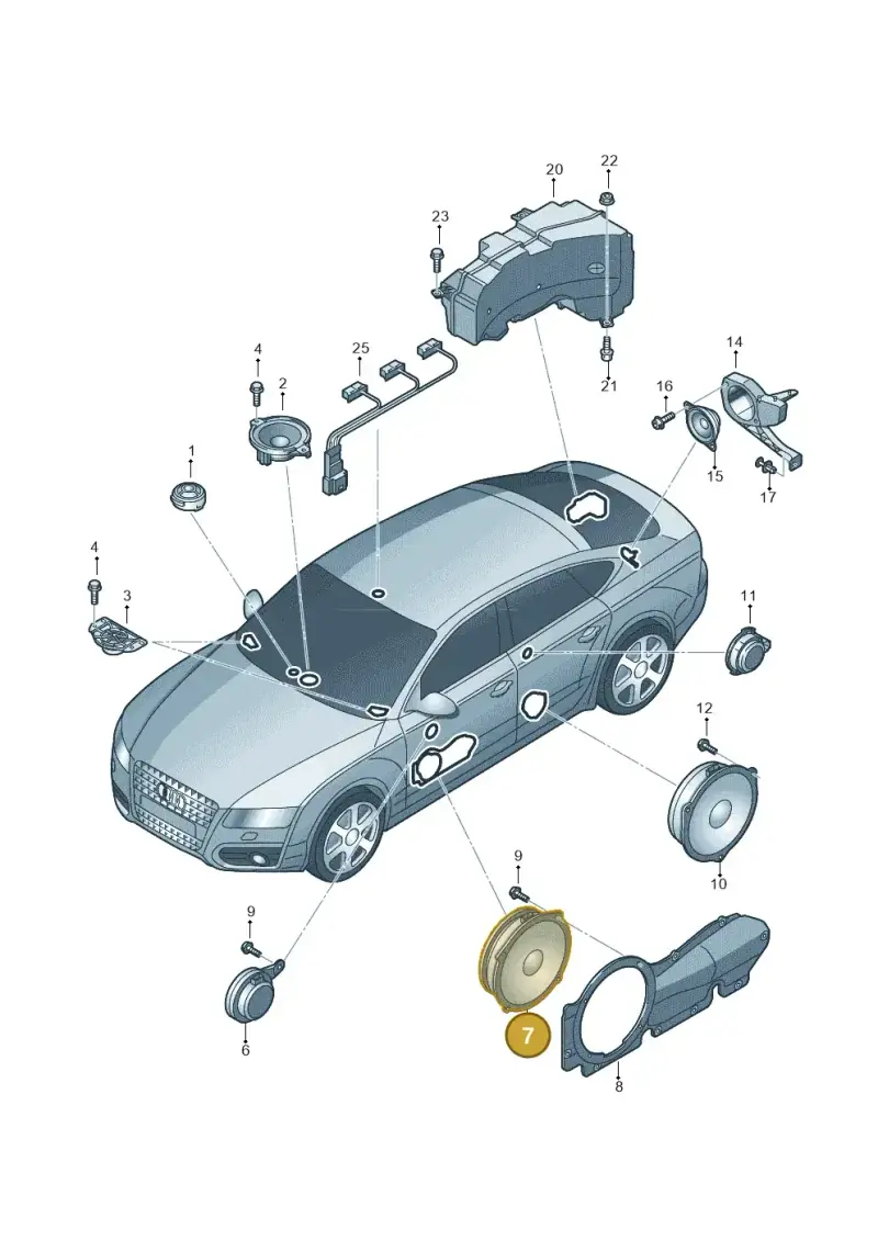 4G8035300 — Audi A7 Sportback (2010-2015) diagram 711035350, position 7