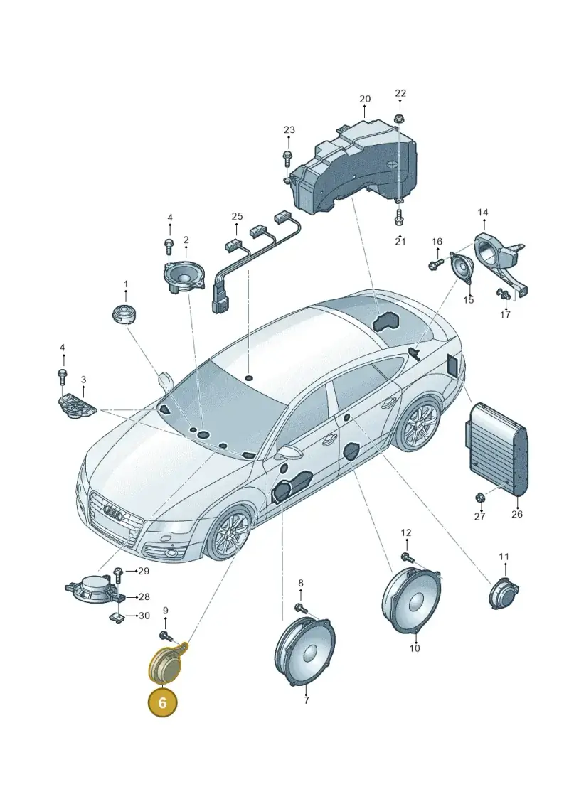 4G8035303 — Audi RS7 Sportback (2013-2018) diagram 765035350, position 6