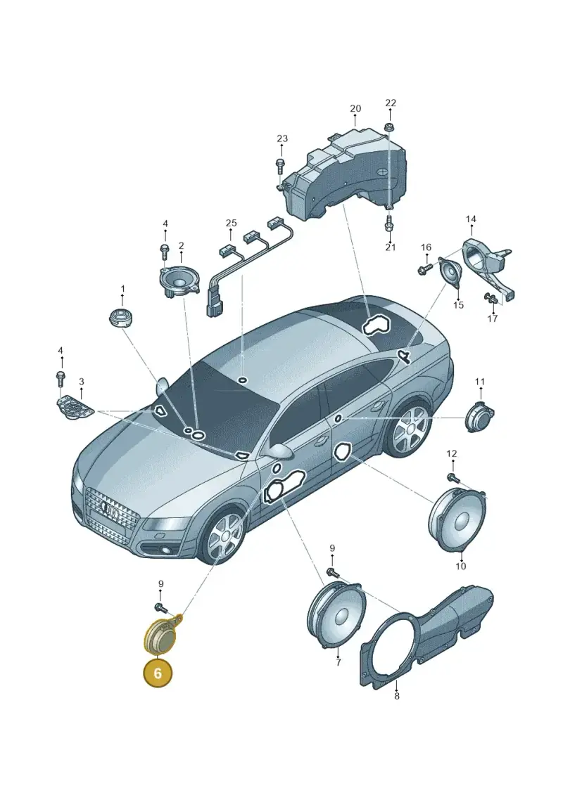 4G8035304 — Audi A7 Sportback (2010-2015) diagram 711035350, position 6