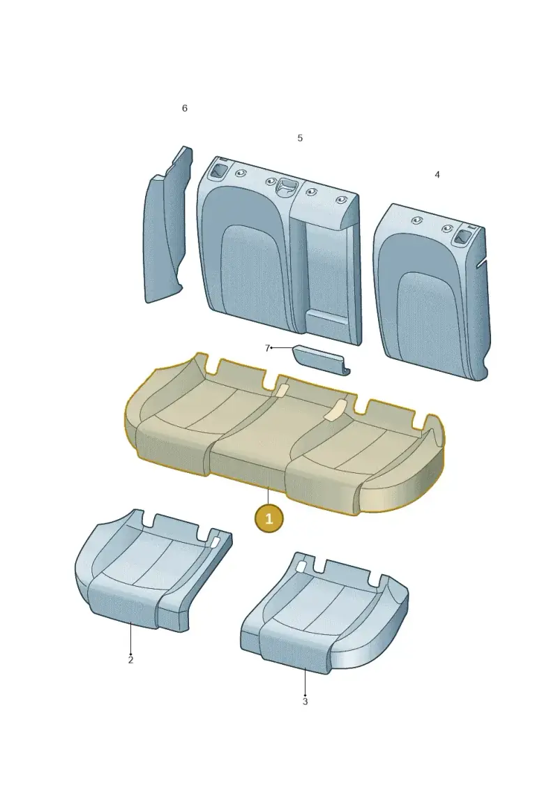 4G8885405CM25D — Audi A7 Sportback (2014-2018) diagram 711885800, position 1