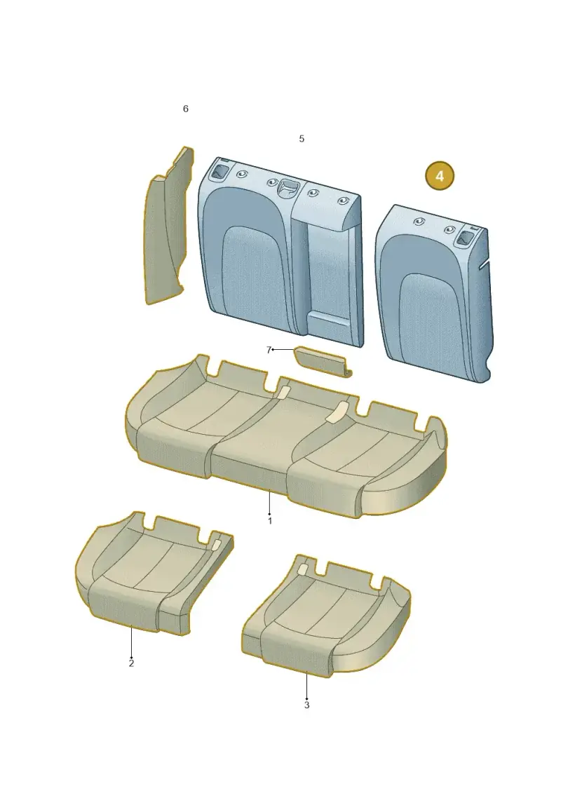 4G8885805BDBME — Audi A7 Sportback (2014-2018) diagram 711885800, position 4