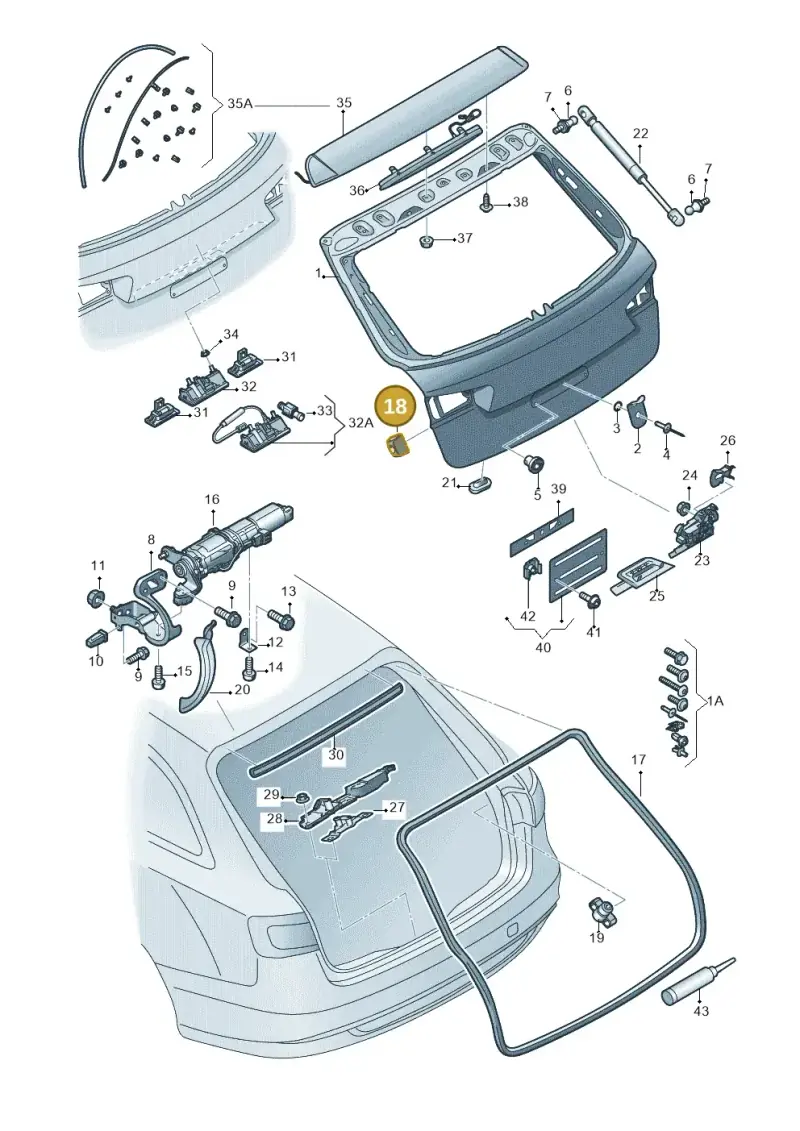 4G9827249 — Audi A6 qu. 3.0 tdi (2014-2018) diagram 717827100, position 18