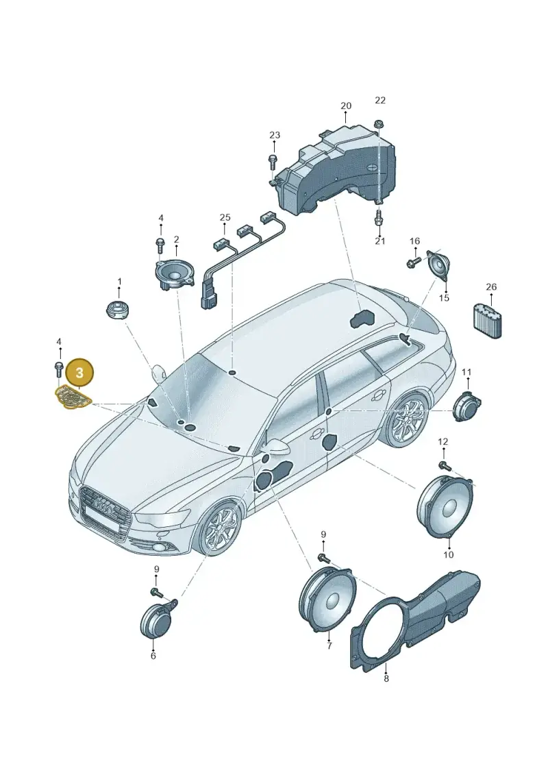 4H0035399B — Audi RS6 Avant (2013-2018) diagram 758035350, position 3