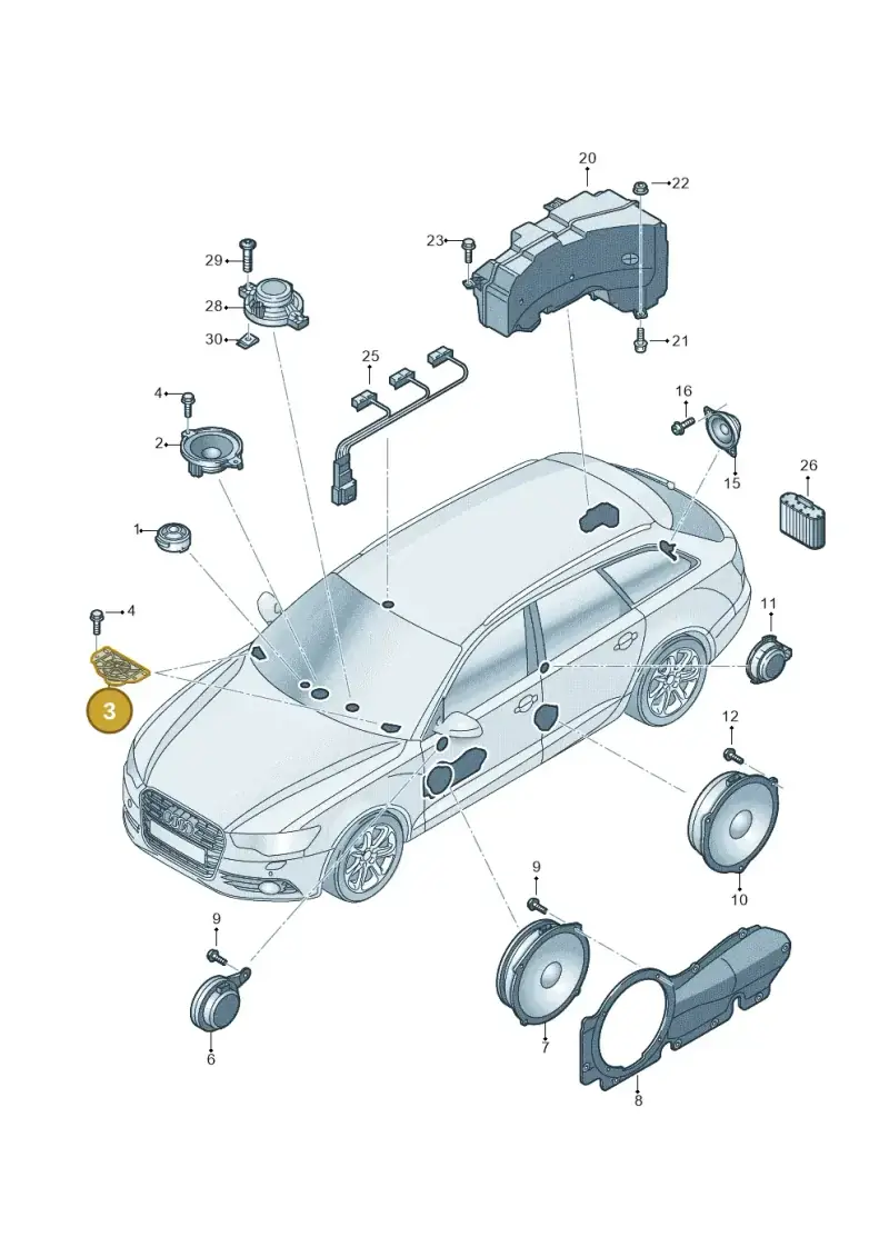 4H0035399B — Audi RS6 Avant (2013-2018) diagram 758035360, position 3