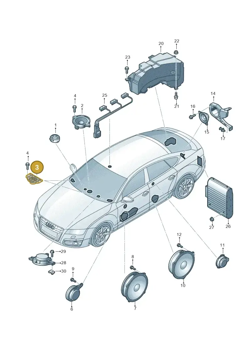 4H0035399B — Audi RS7 Sportback (2013-2018) diagram 765035350, position 3