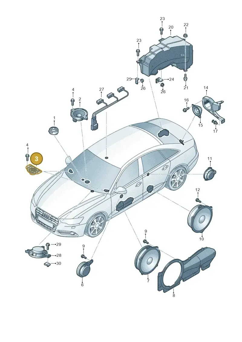 4H0035399B — Audi A6 (2014-2018) diagram 798035350, position 3