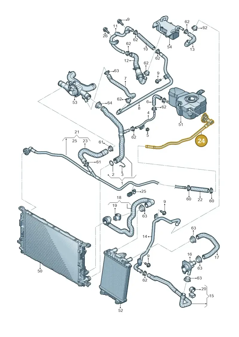 4H0121081AA — Audi A8 (2013-2018) diagram 696121370, position 24