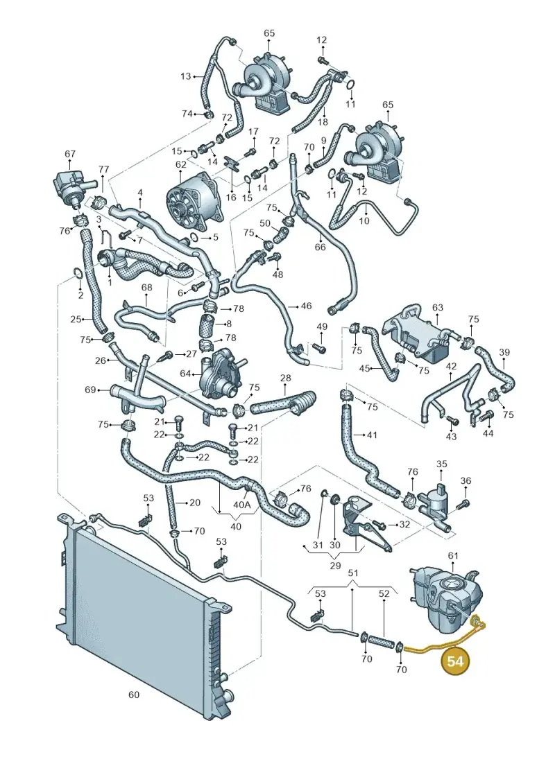 4H0121081AA — Audi A8 (2013-2018) diagram 771121180, position 54