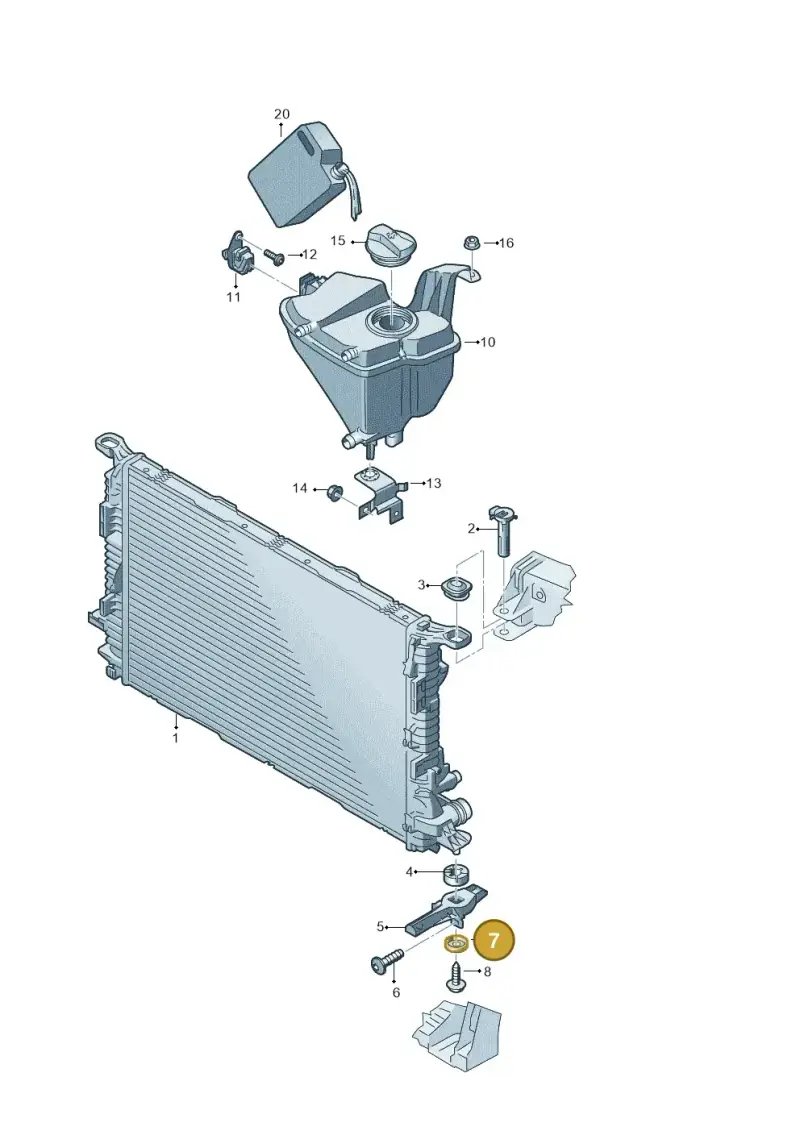 4H0121268 — Audi RS4 Av. qu. 4.2 (2012-2015) diagram 695121700, position 7