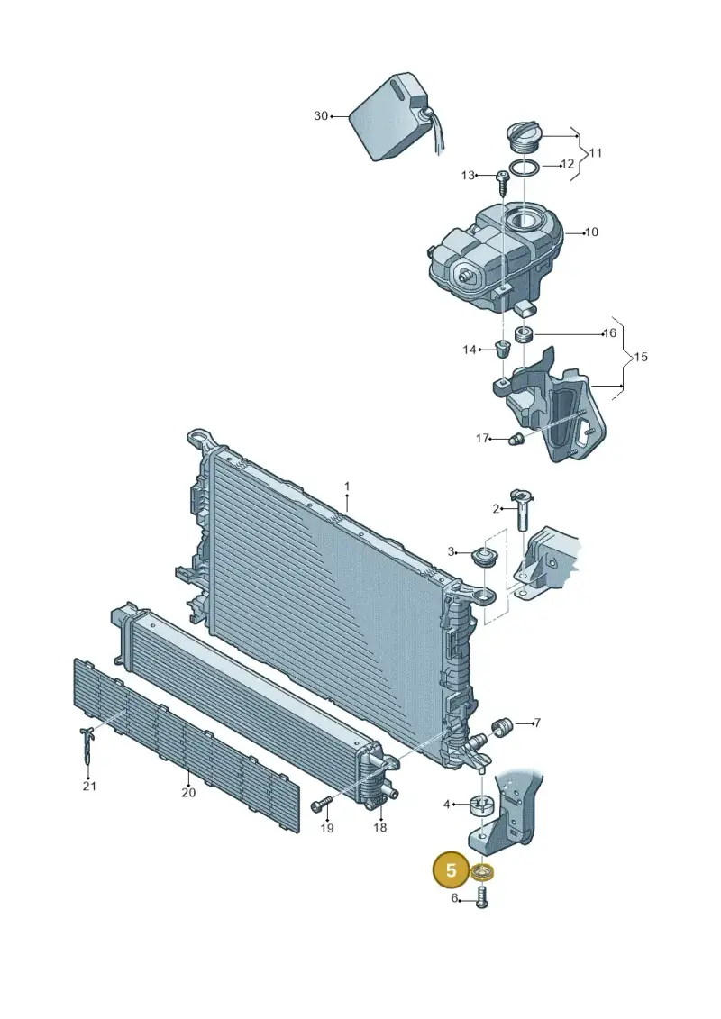 4H0121268 — Audi A8 (2013-2018) diagram 696121720, position 5