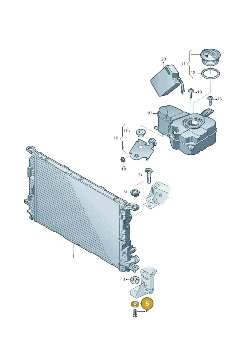 4H0121268 — Audi A8 (2013-2018) diagram 771121700, position 5