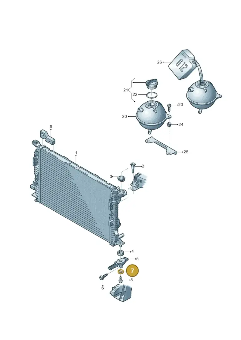 4H0121268 — Audi Q3 1.4 (2016-) diagram 728121700, position 7