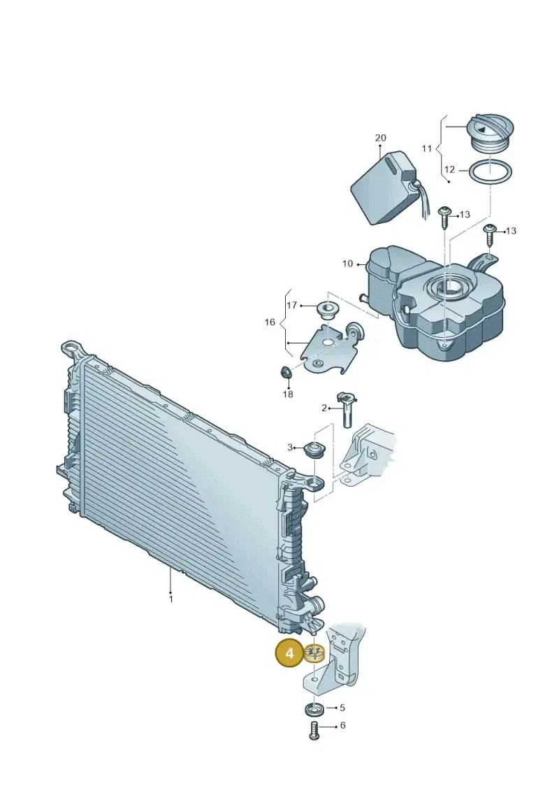 4H0121276 — Audi A8 (2013-2018) diagram 771121700, position 4