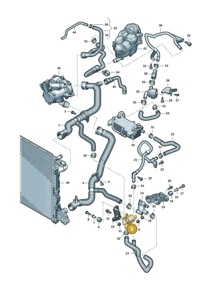 4H0121670A — Audi A8L (2017-2022) diagram 838121134, position 5