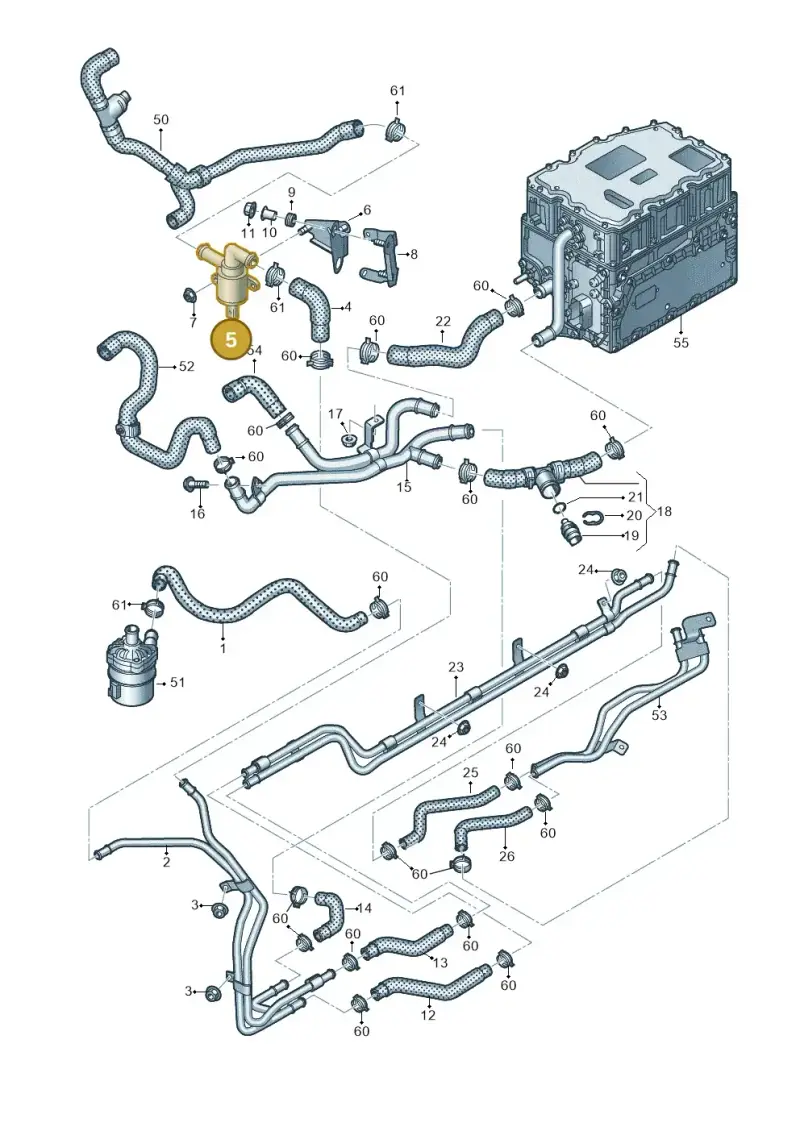 4H0121670A — Audi Q7 qu. 3.0 TDI (2015-2019) diagram 859121520, position 5