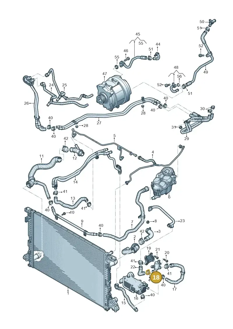 4H0121671G — Audi A8 (2017-2025) diagram 838121004, position 18