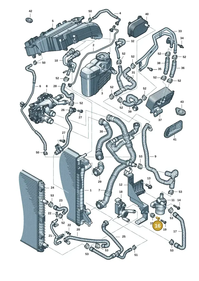 4H0129381 — Audi A6 2.0 (2018-) diagram 430121039, position 16