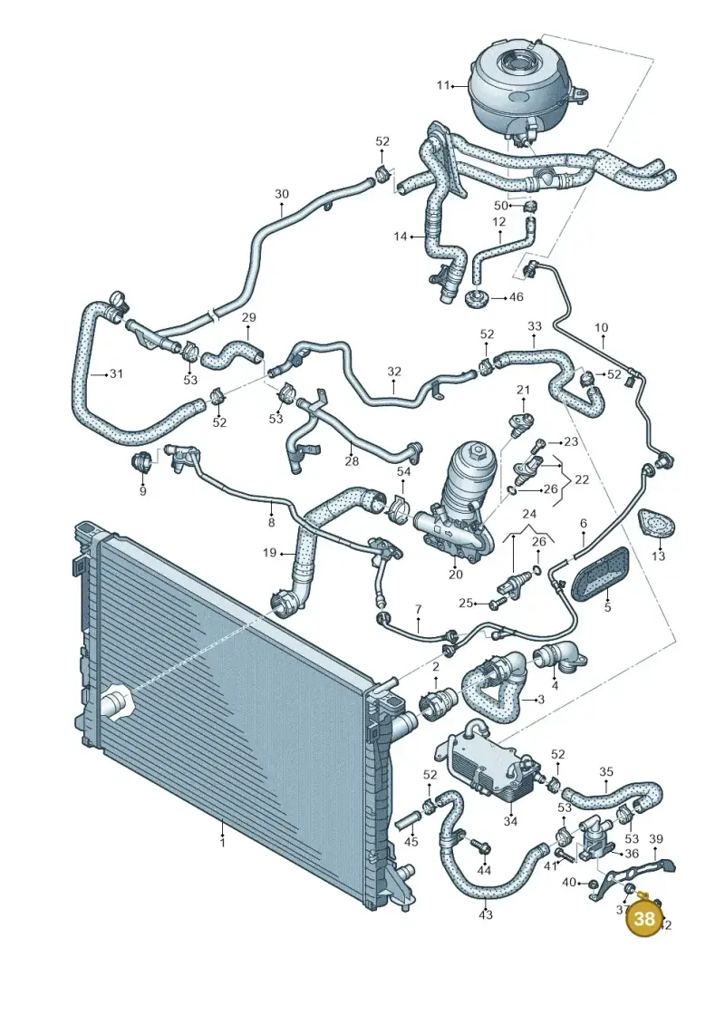 4H0129381 — Audi A6 2.0 (2018-) diagram 435121210, position 38