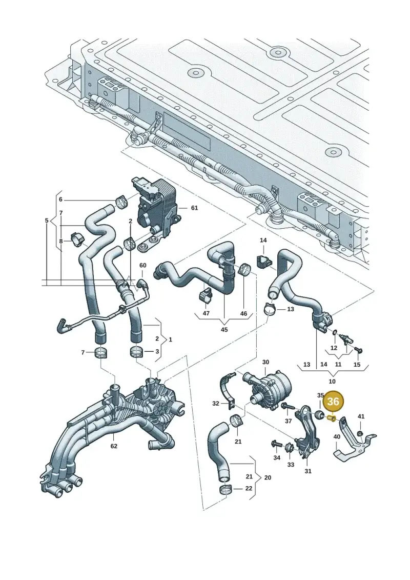 4H0129381 — Audi Q6 e-tron (2023-) diagram f5s121010, position 36