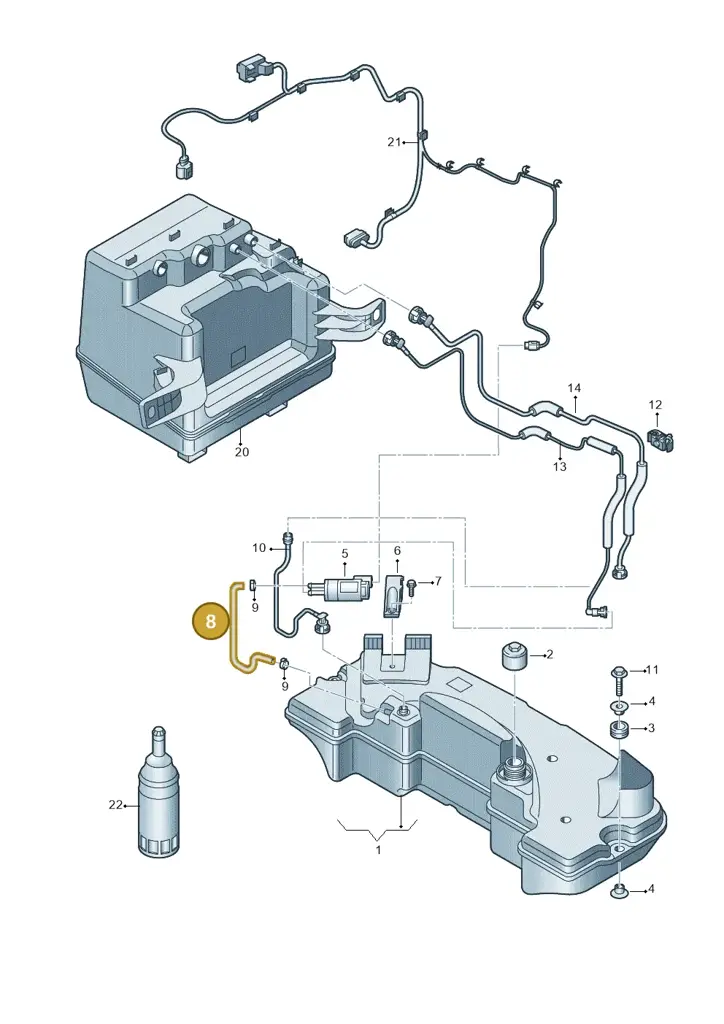 4H0131237 — Audi A8L qu. 3.0 TDI (2013-2018) diagram 771201160, position 8