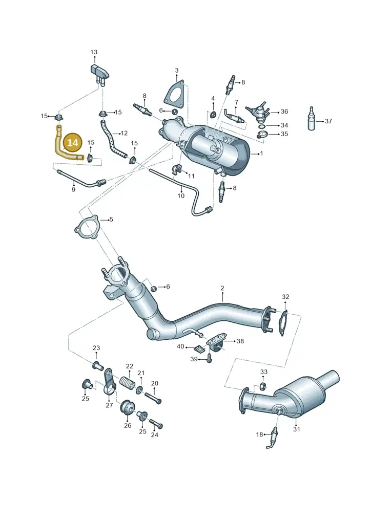 4H0131850H — Audi A7 Sportback (2014-2018) diagram 751253590, position 14