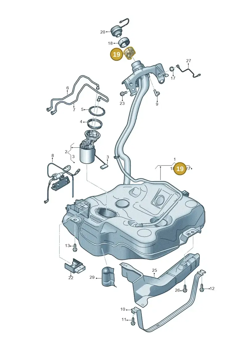 4H0201112A — Audi A3 Sportback (2019-2021) diagram 596201050, position 19