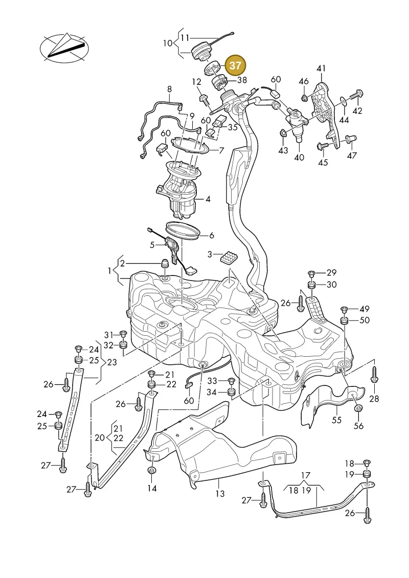 4H0201115A — Audi A5 Limo 2.0 (2024-) diagram 8wh201000, position 37