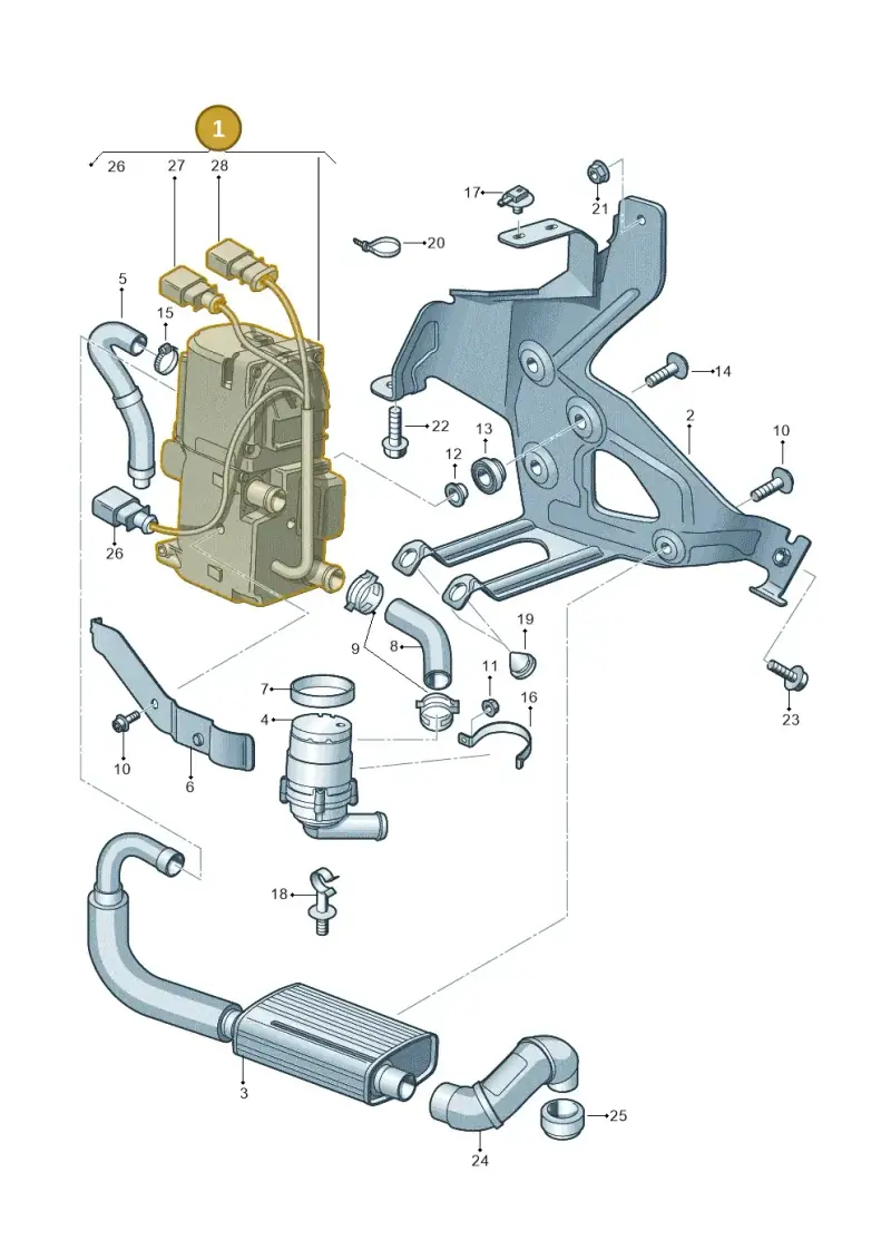 4H0265105H — Audi A8 (2013-2018) diagram 696261000, position 1