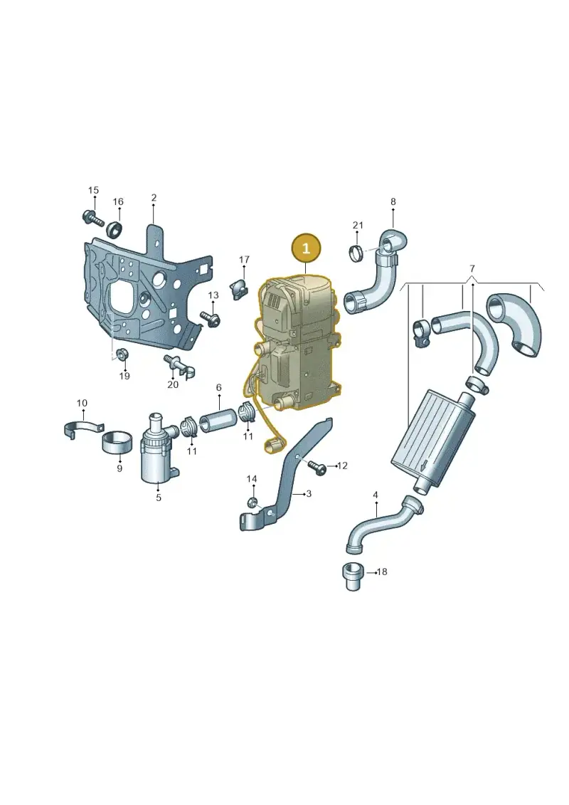 4H0265105J — Audi A7 Sportback (2014-2018) diagram 788261000, position 1