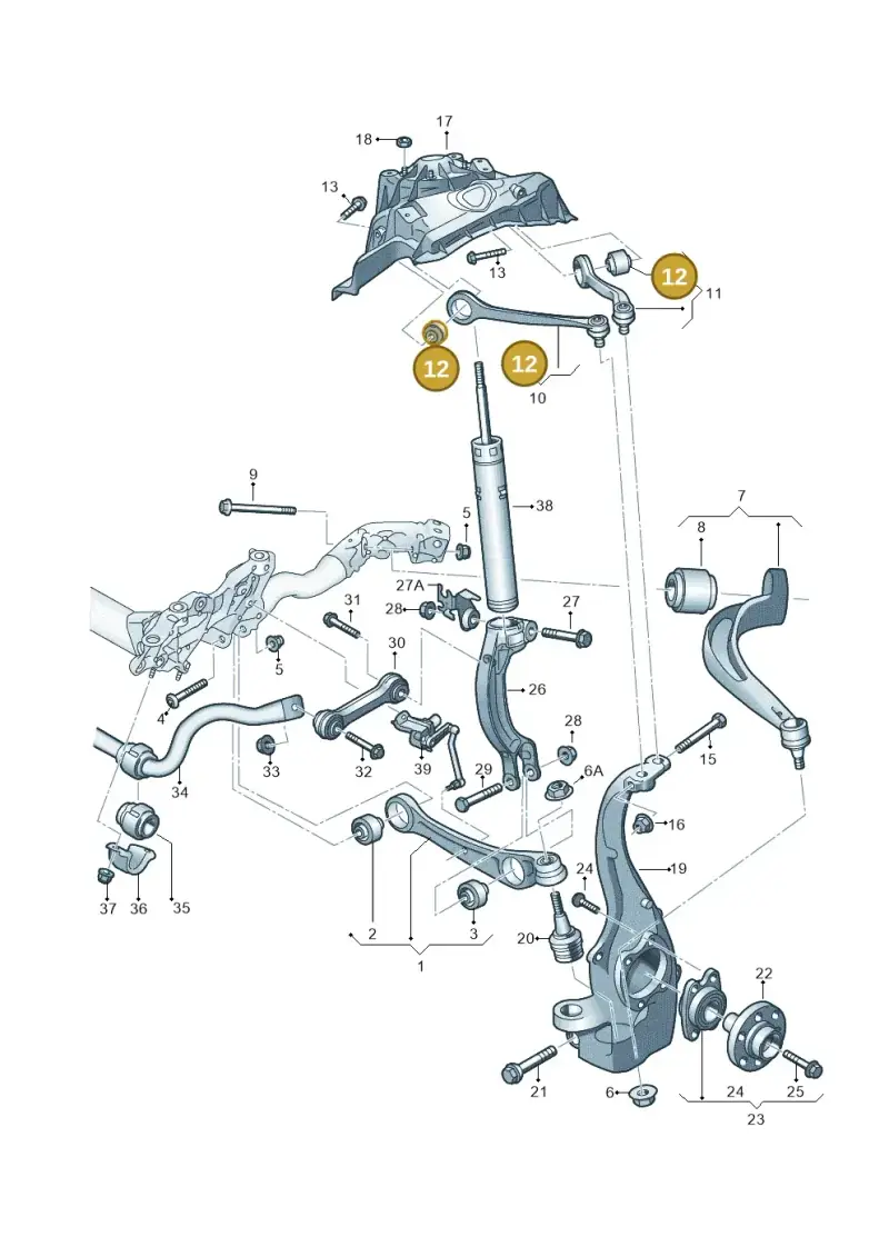 4H0407515B — Audi RS6 Avant (2013-2018) diagram 758407000, position 12
