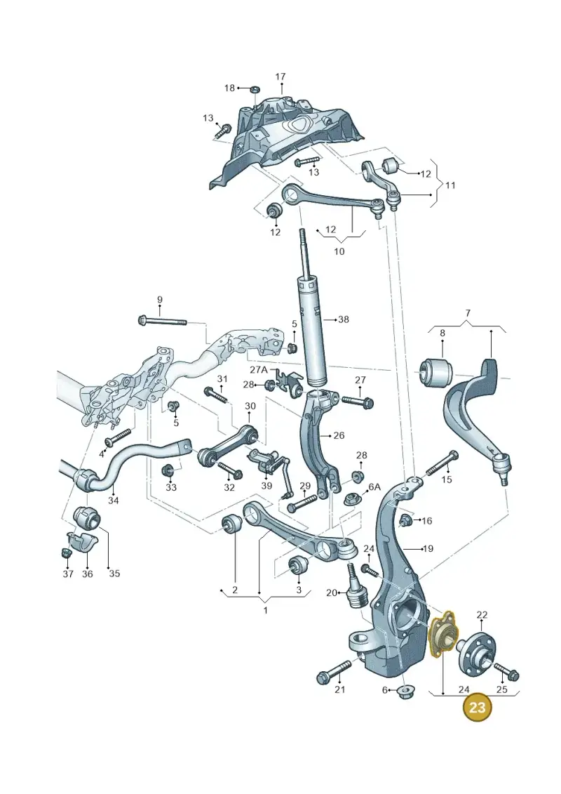 4H0498625C — Audi RS6 Avant (2013-2018) diagram 758407000, position 23