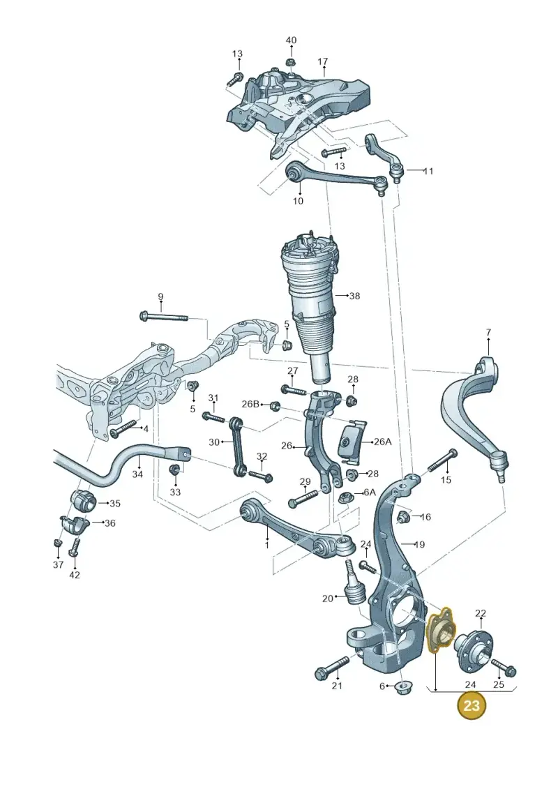 4H0498625C — Audi A8 (2013-2018) diagram 771407000, position 23