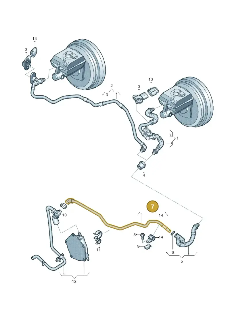 4H0611931AK — Audi A8 (2013-2018) diagram 696611820, position 7