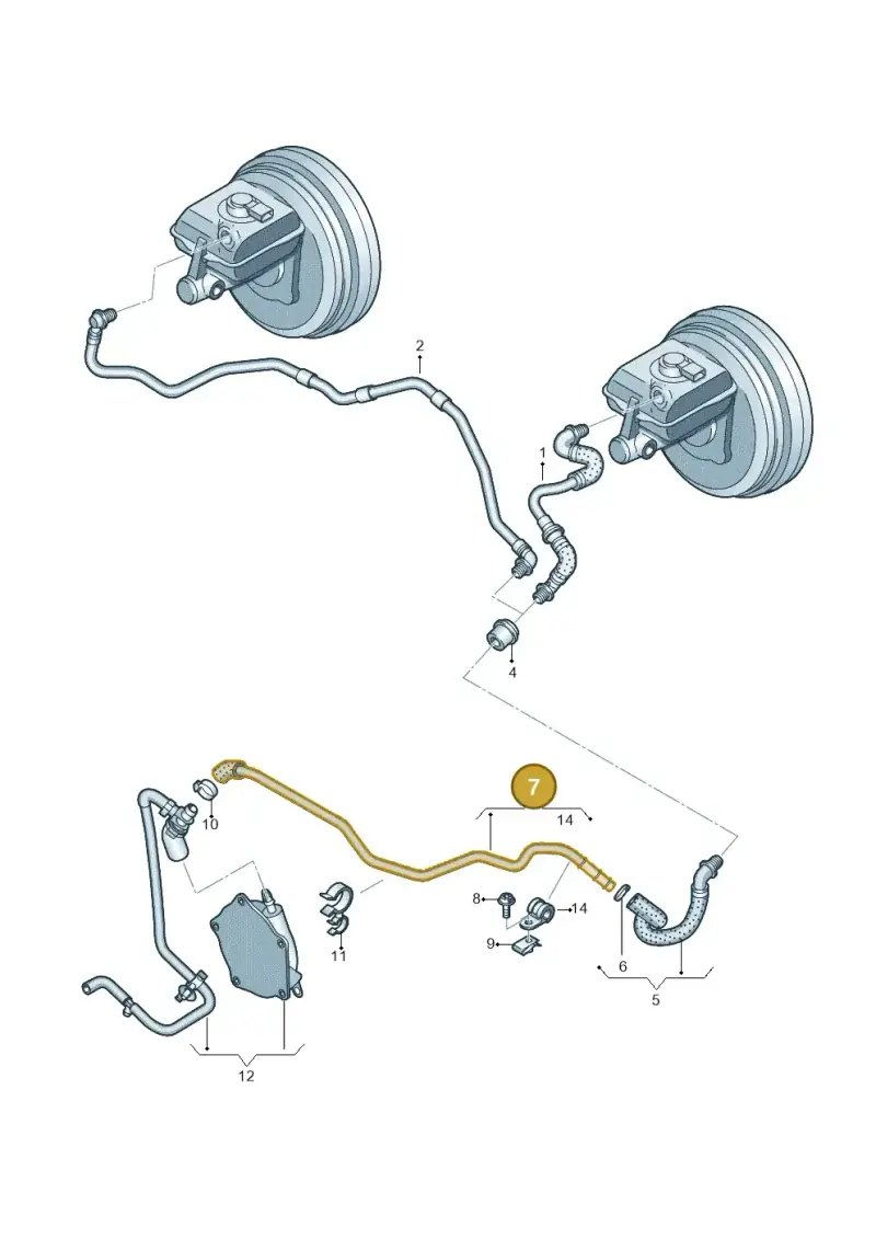 4H0611931AK — Audi A8 (2013-2018) diagram 696611810, position 7