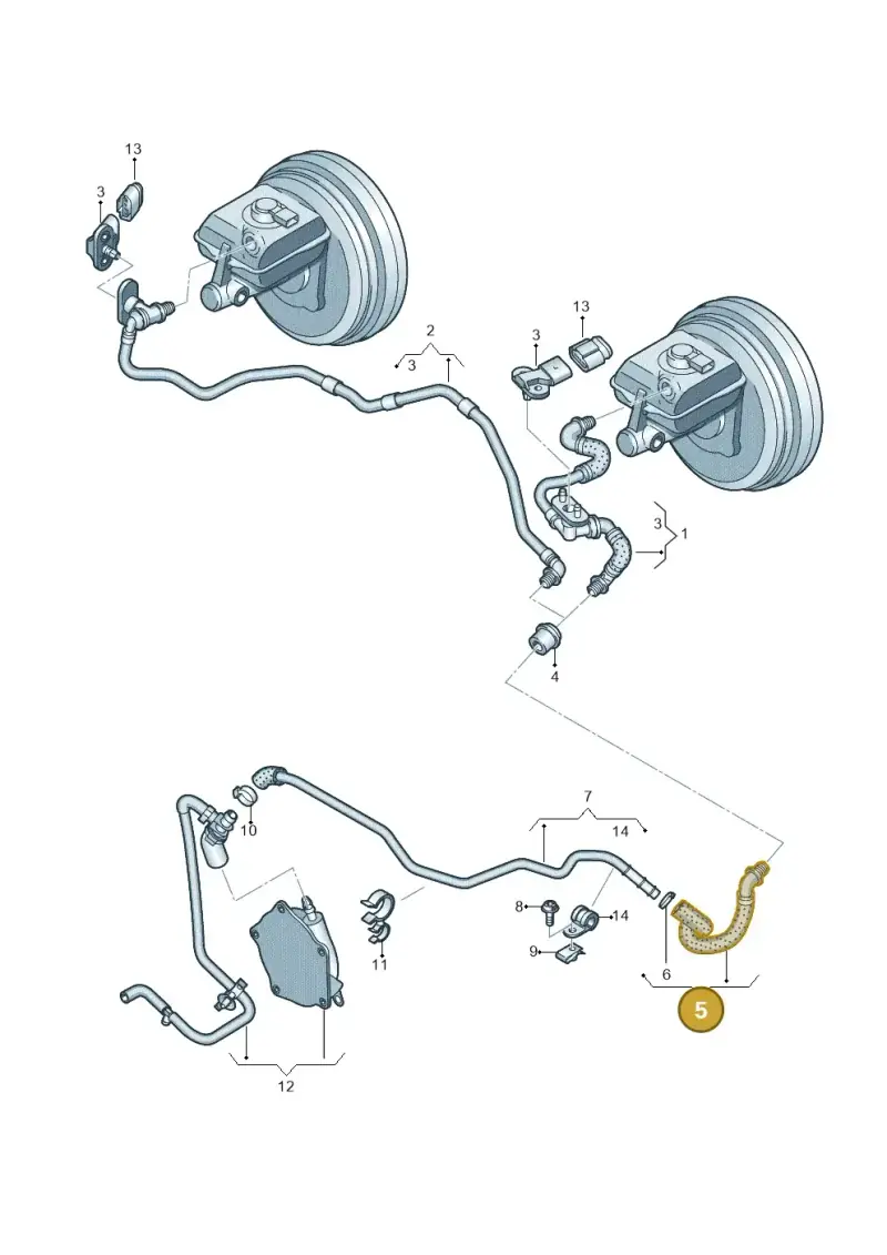 4H0611931AL — Audi A8 (2013-2018) diagram 696611820, position 5