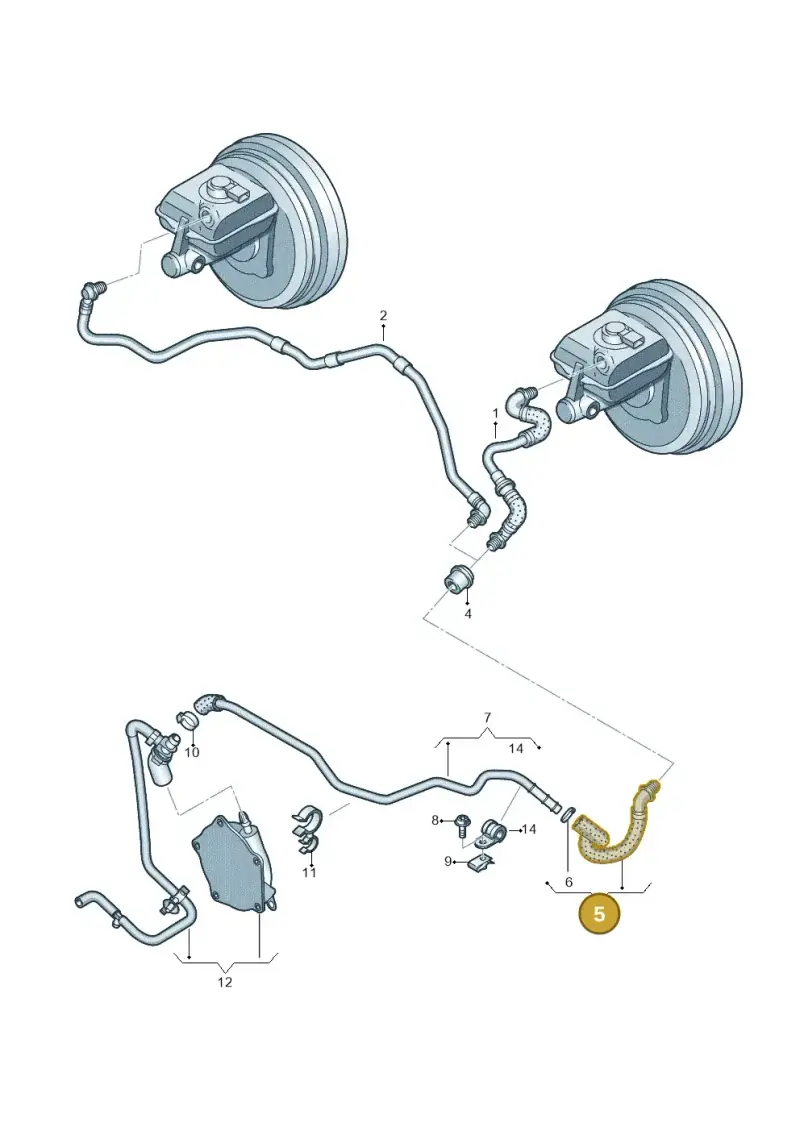 4H0611931AL — Audi A8 (2013-2018) diagram 696611810, position 5