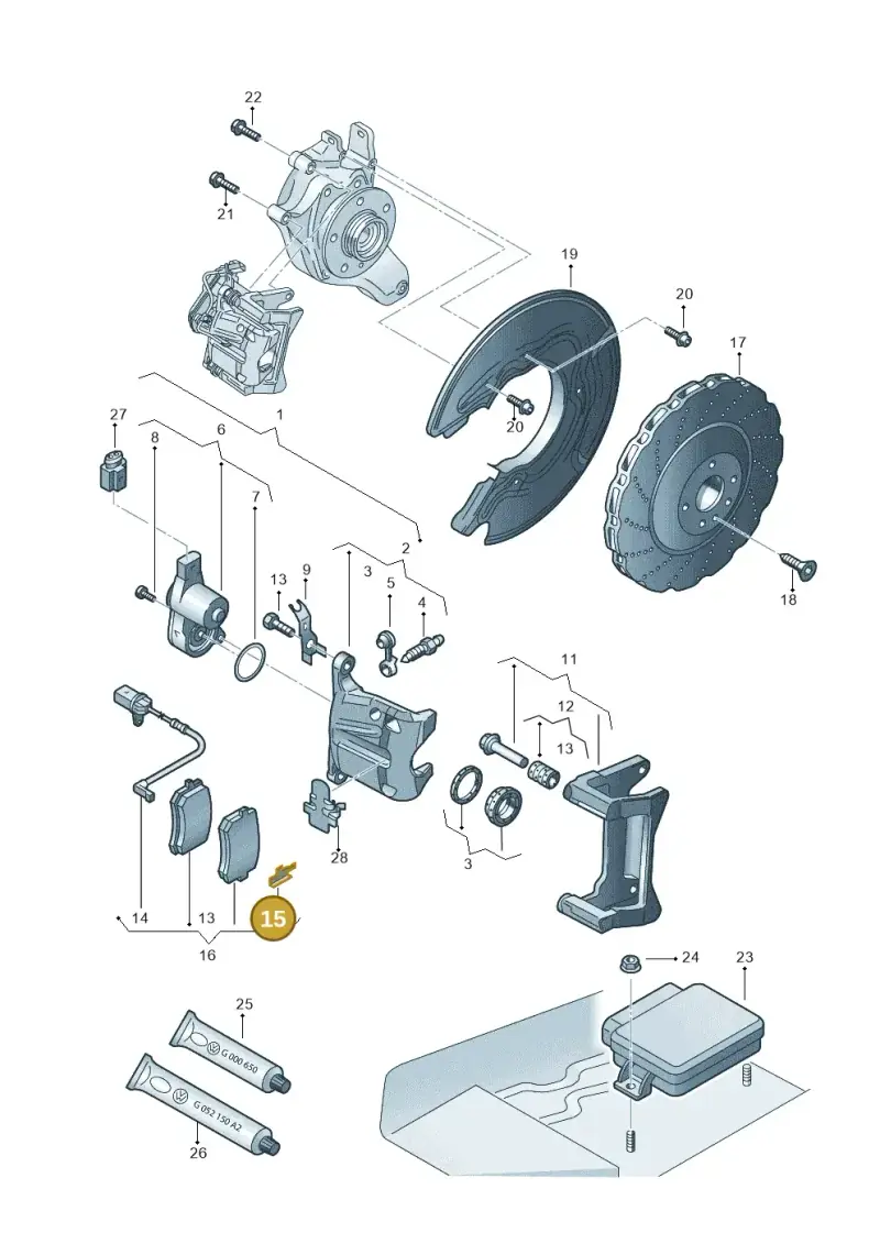 4H0615231 — Audi A7 Sportback (2014-2018) diagram 765615700, position 15