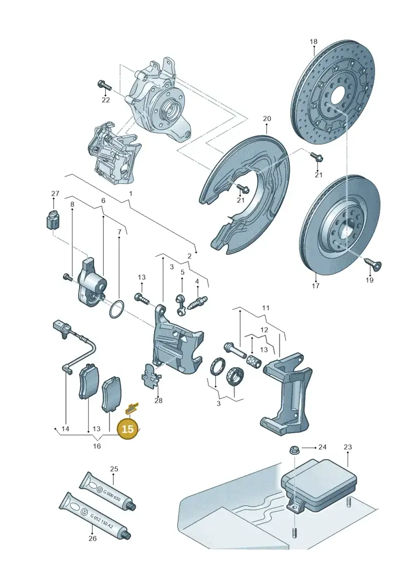 4H0615231 — Audi A8L qu. 3.0 TDI (2013-2018) diagram 771615650, position 15
